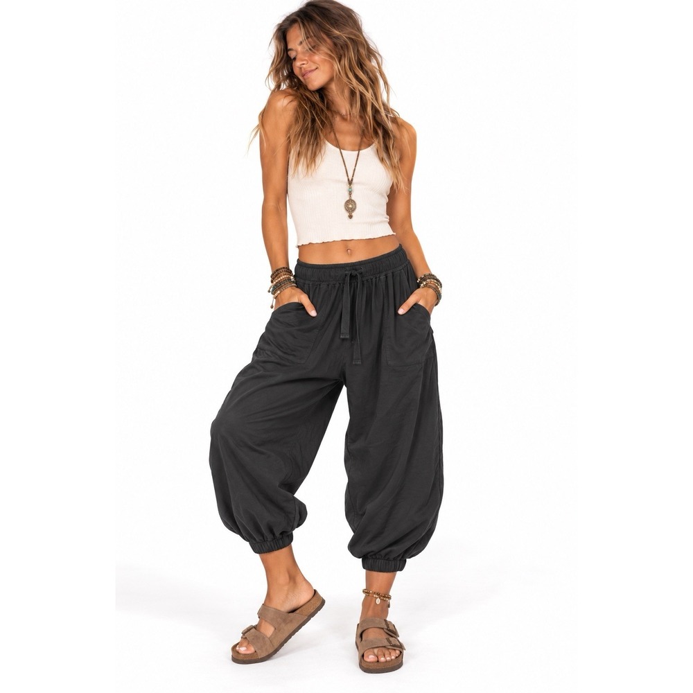 Cato Relaxed Fit Balloon Pants Capris Joggers 18/20 Black Relaxed Boho Baggy